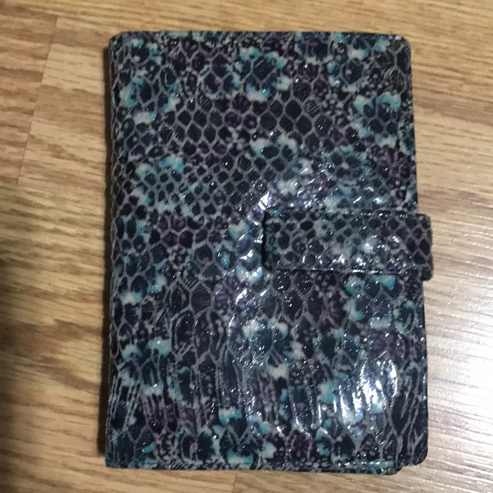 Lodis Wallet Turquoise Snake print